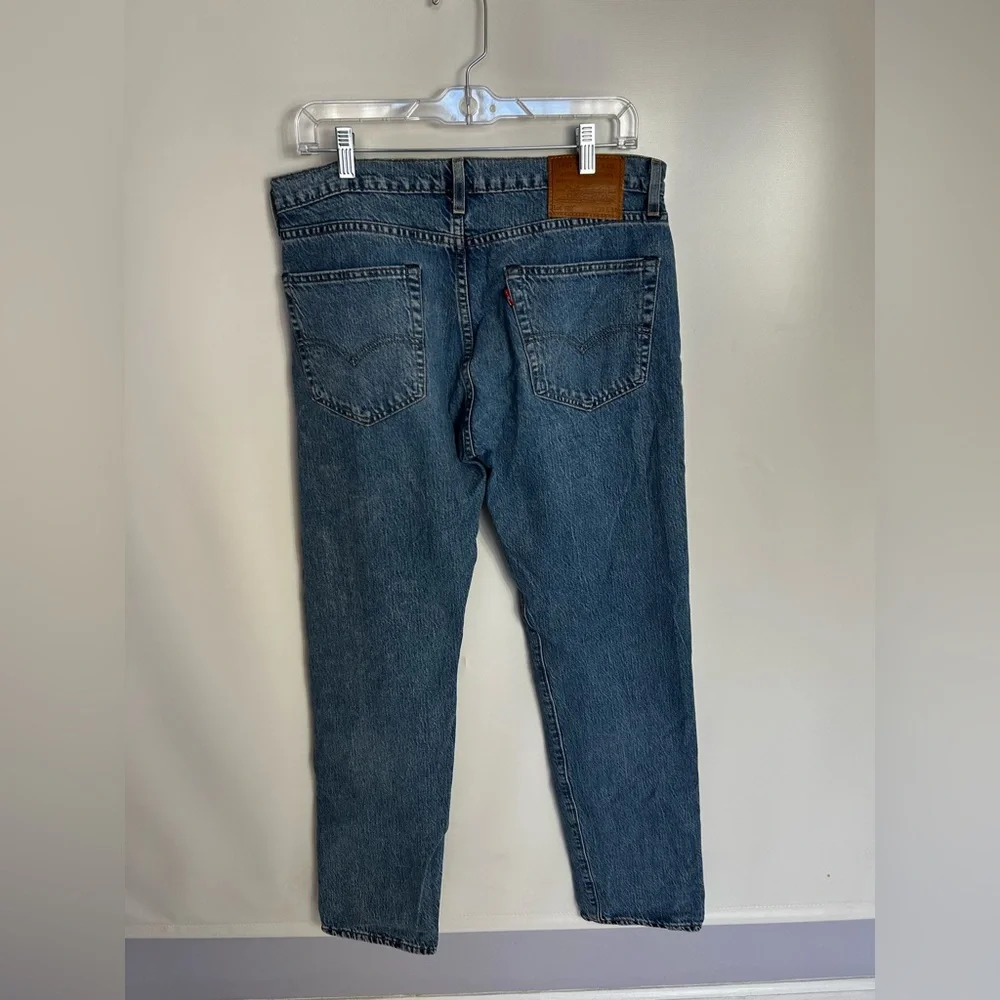Levi's 502 Taper‎ Men's Straight Fit Distressed Blue Jeans 34x31